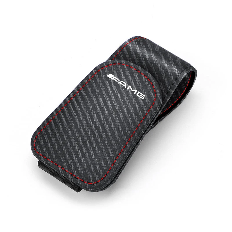Auto-Leder-Brillenclip Sonnenblenden-Brillenetui Kartenhalter für Mercedes Benz AMG W205 C300 W203 W206 W108 W124 W126 W140 W168 W169