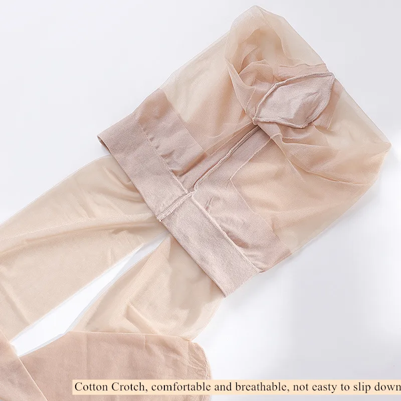 DOIAESKV New 10D Skin Tight Transparent Sexy Women Sheer Pantyhose Ultra-thin Nylon Tight Breathable Female Stretchy Stockings