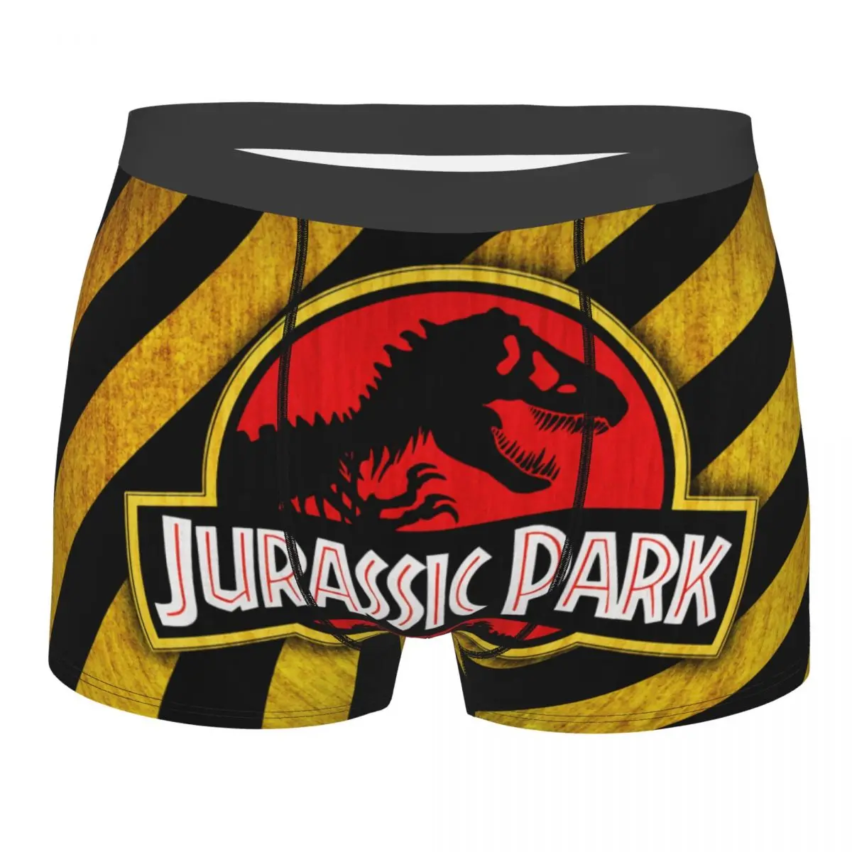 Custom Fashion Park Jurasscics Logo Yellow Boxers Shorts Panties Male Underpants Stretch Giant Dinsaur Briefs Underwear