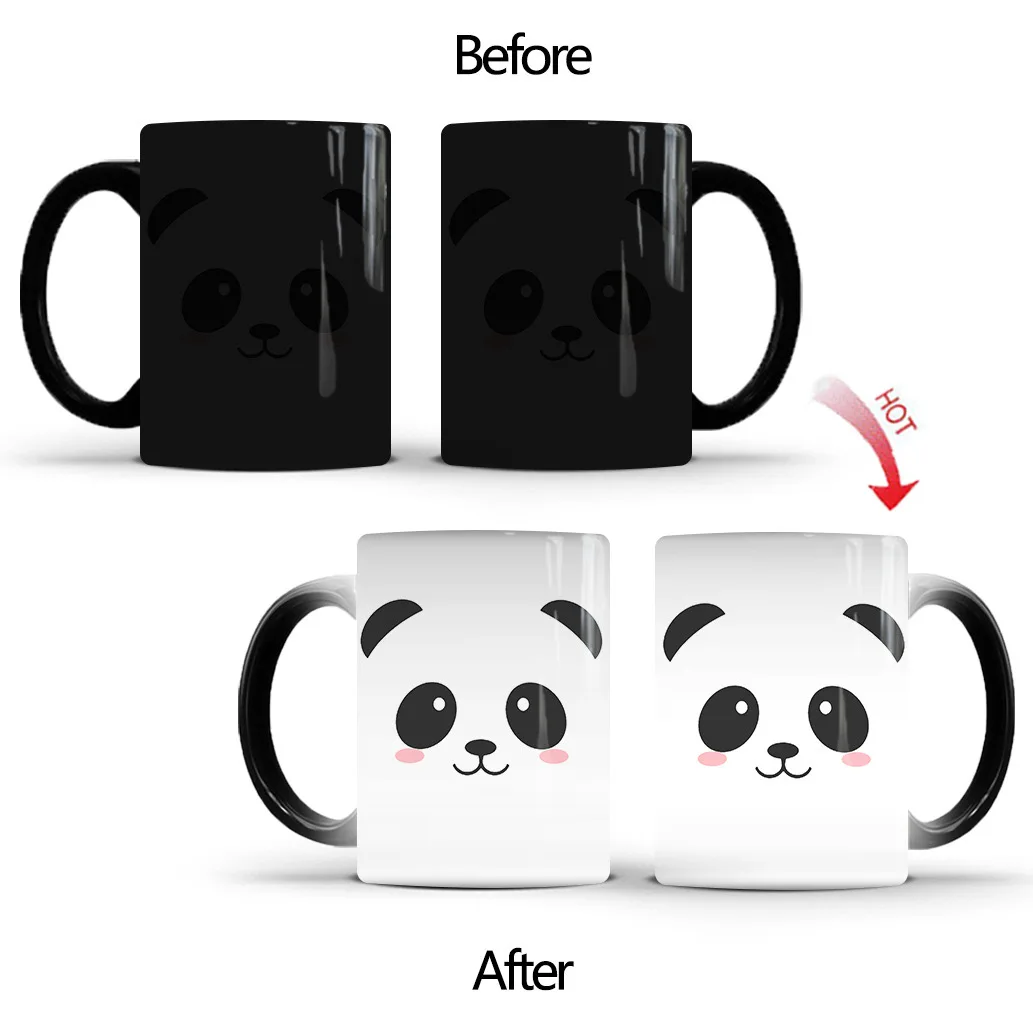 Cute Panda Cup for Girlfriend, Coffee Mug, Cocoa Tea Mugen, Valentines Gift, Home Decal, Milk Tableware Beer Drinkware