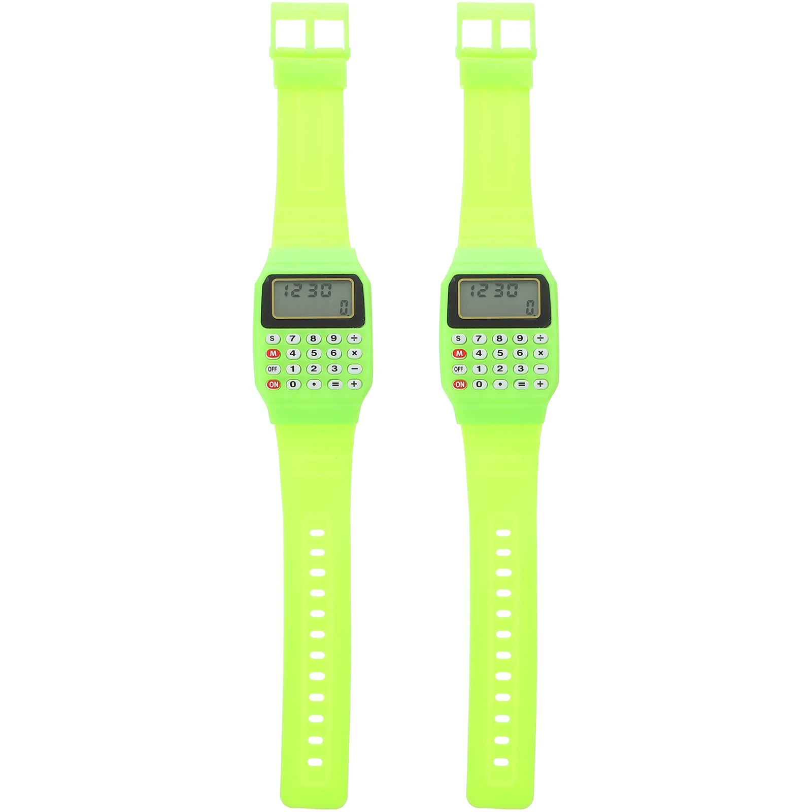 

2pcs Calculation Calculator Wrist Watch For Kids Kids Birthday Gift Portable Math Calculation Watch Toddler Boys Girls