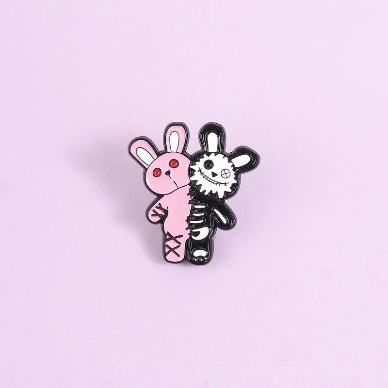 Animal Brooches Cartoon Rabbit Metal Badges Small Gifts Wholesale Lapel Pins for Clothes Brooch Backpack Pin Backpacks Cap Badge