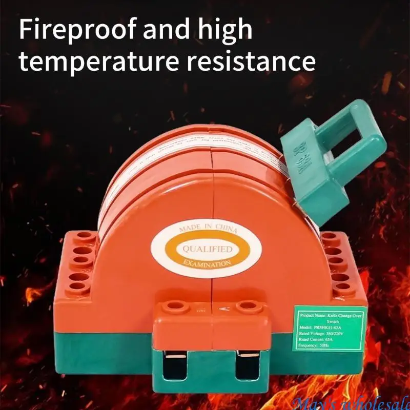 63A 380V 3 เสาสวิตช์ Double Throw เปลี่ยนสวิตช์ตัดการเชื่อมต่อความปลอดภัย 448A