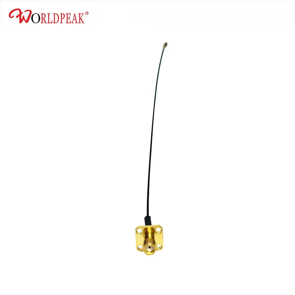 Free Shipping 2pcs 6inches Extension Cable SMA Female Flange to IPEX Connector with 1.13mm Adapter Cable for Ham Radio