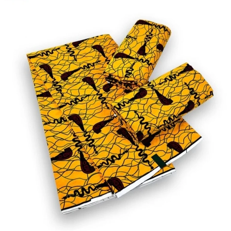 Nigeria Wax Fabric Guaranteed Veritable African Real Wax Prints Fabric Ghana Style Ankara Wax Printed 100% Cotton Soft Design