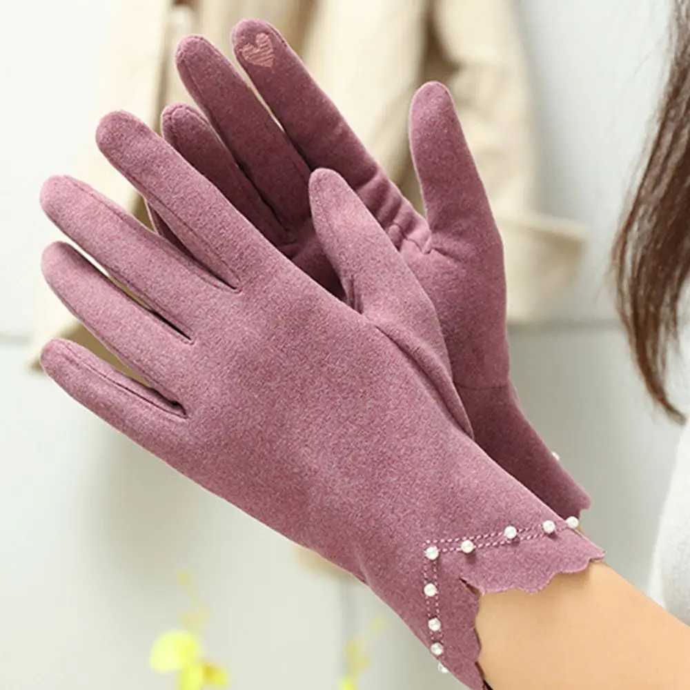 Vollfinger-Damen-Winter-Accessoires, Kälteschutz, deutsche Fleece-Damenhandschuhe, koreanischer Stil, Fäustlinge, Touchscreen-Handschuhe