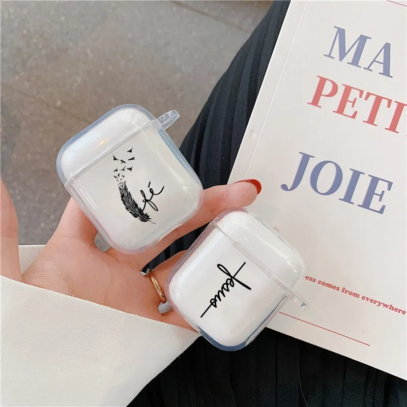 Casing Earphone Agama Kristen Yesus untuk Airpods 4th 3rd 2 Pro Soft Cover untuk Airpod 2 3 1 Pelindung Aksesori Shell