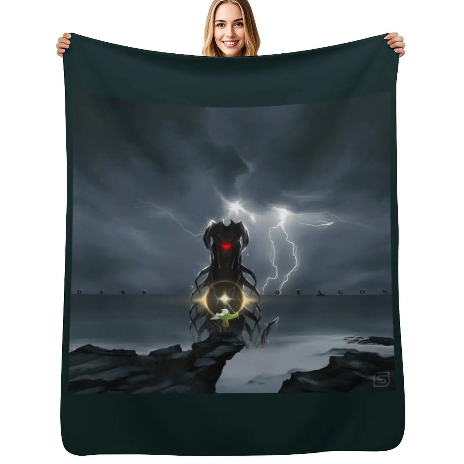 SkyInspired DARK DRAGON33 Throw Blanket Fade Resistant Durable Throw Blanket