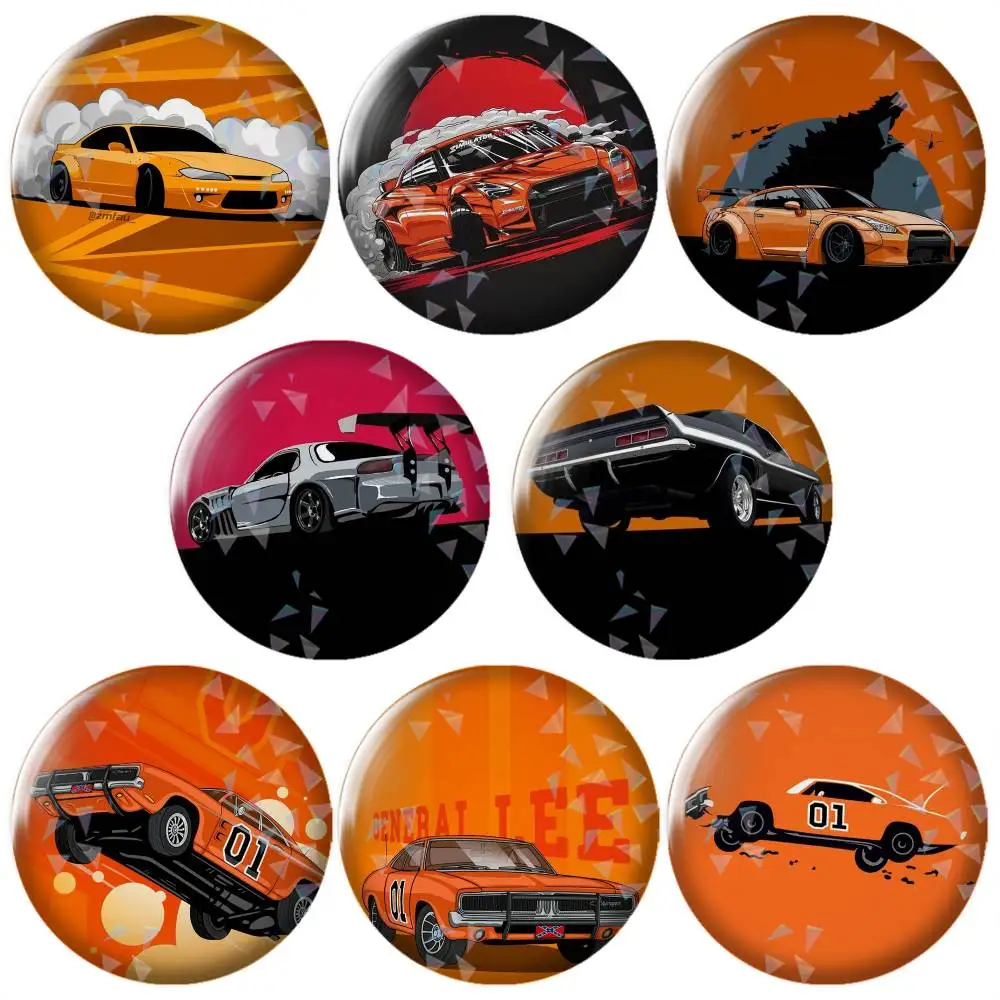 General Lee 01 Dukes Of Hazzard Brooch Metal Badge Brooch, Fashion Decorative Pins for Hat Bag Clothing Decoration Gift,Souvenir