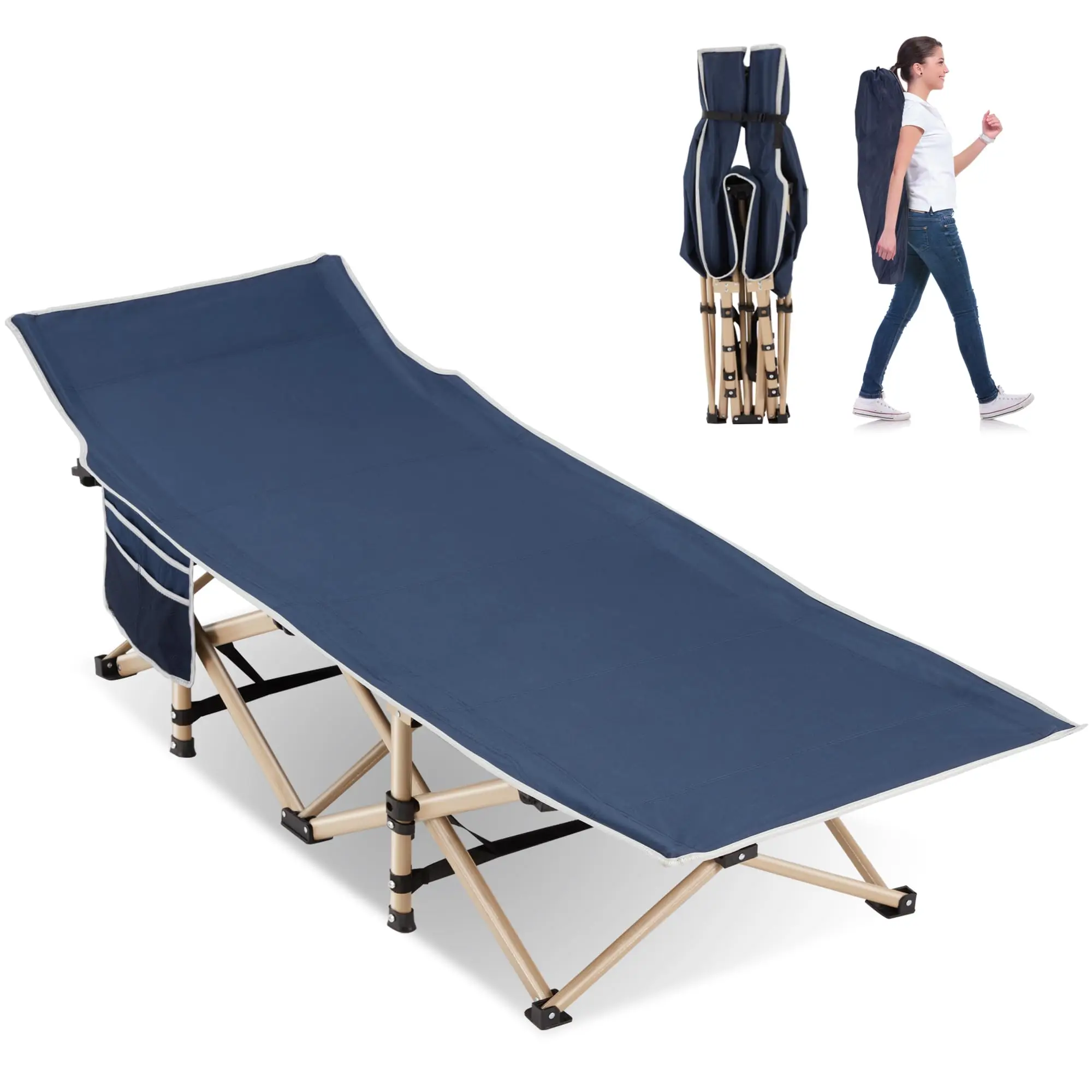 

Custom Outdoor Lightweight Portable Hiking Picnic Waterproof Folding Travel Camping Cot Sleeping Bed for Adults