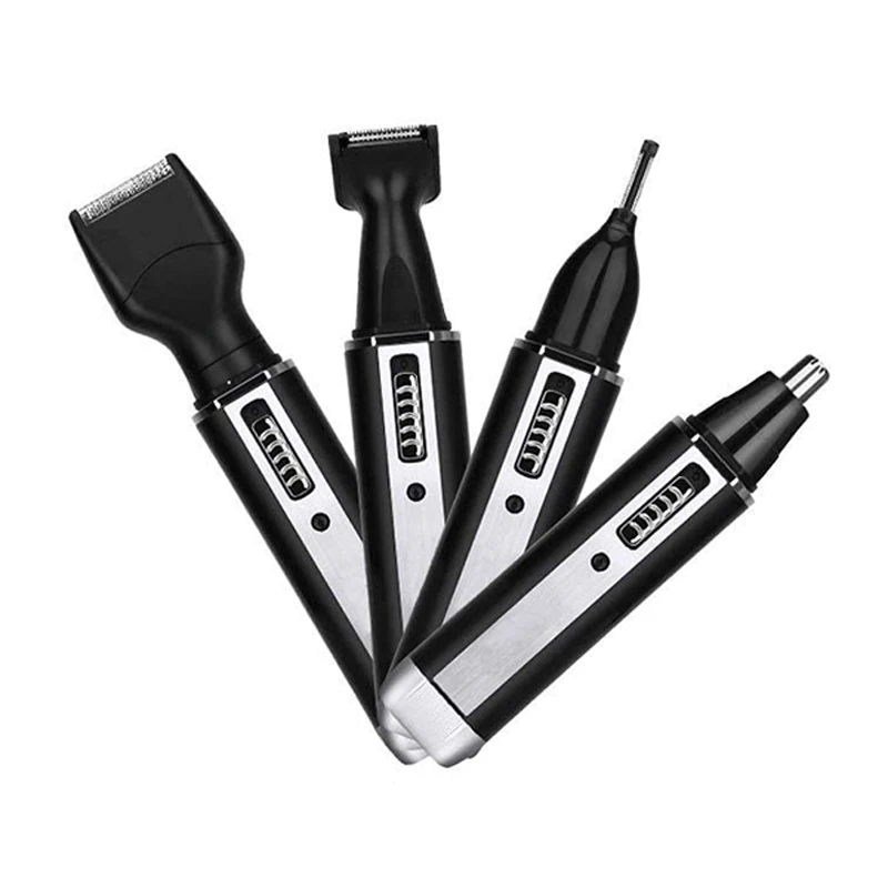 

4 в 1, перезаряжаемый мужской электрический триммер для носа, бороды, бровей, безболезненный женский триммер для стрижки бровей, бороды, подарок