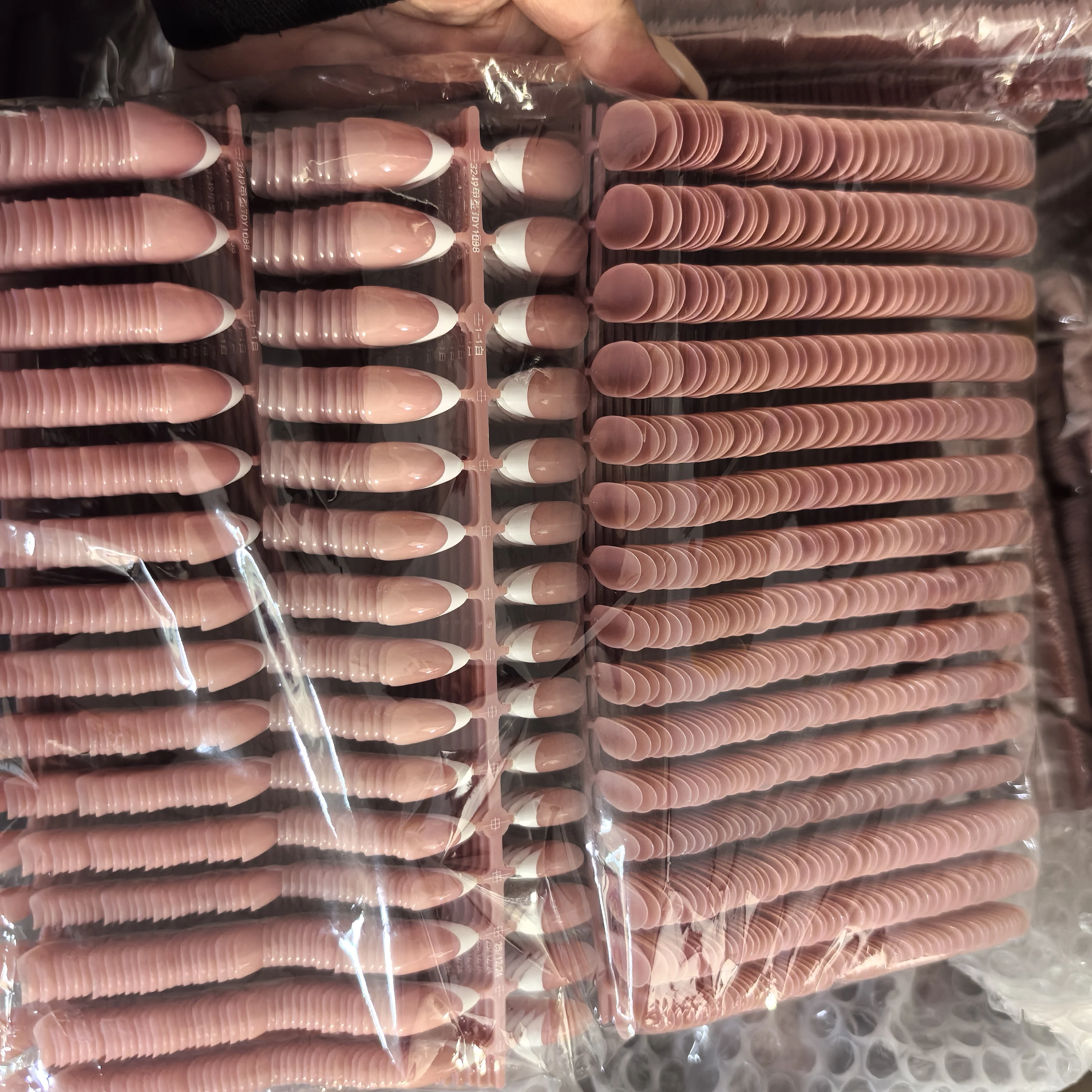 150pcs/Bag White French Tips Fake Nails S/M/L Classic Minimalist Style French Fake Nail Tips Solid Color Wearable Press on Nails
