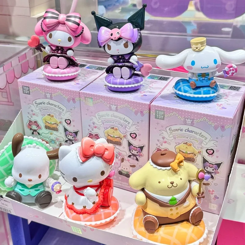 

Sanrio Sweetie Candy Series Blind Box - Mystery Collectible Figures Set Incl. Kuromi Pochacco Pompompurin Melody Cinnamoroll
