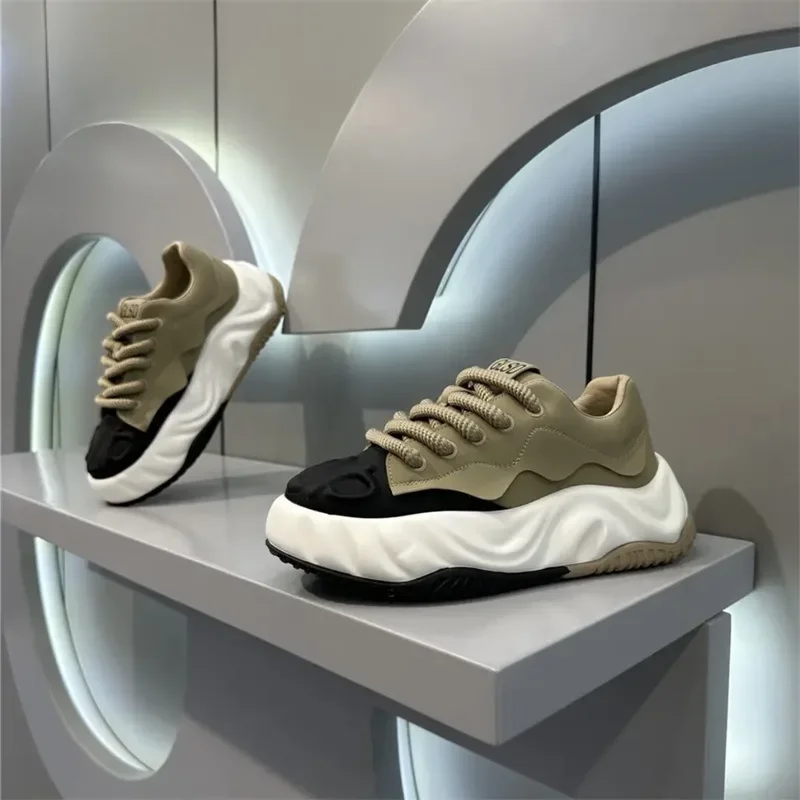 Men Shoes 2025 Fashion Comfortable Chunky Sneakers Brand Wear-resisting Casual Shoes Men Designer Walking Shoes Tenis Masculino