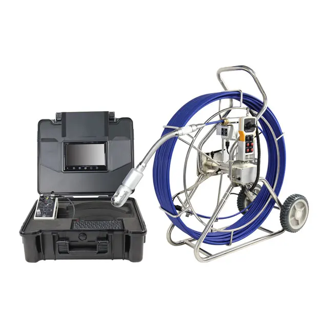 60m Blue Cable 512 Hz Locator 360 Water Well Camera Industrial Endoscope Plumbing Sewer Inspection Camera Analog Camera Product