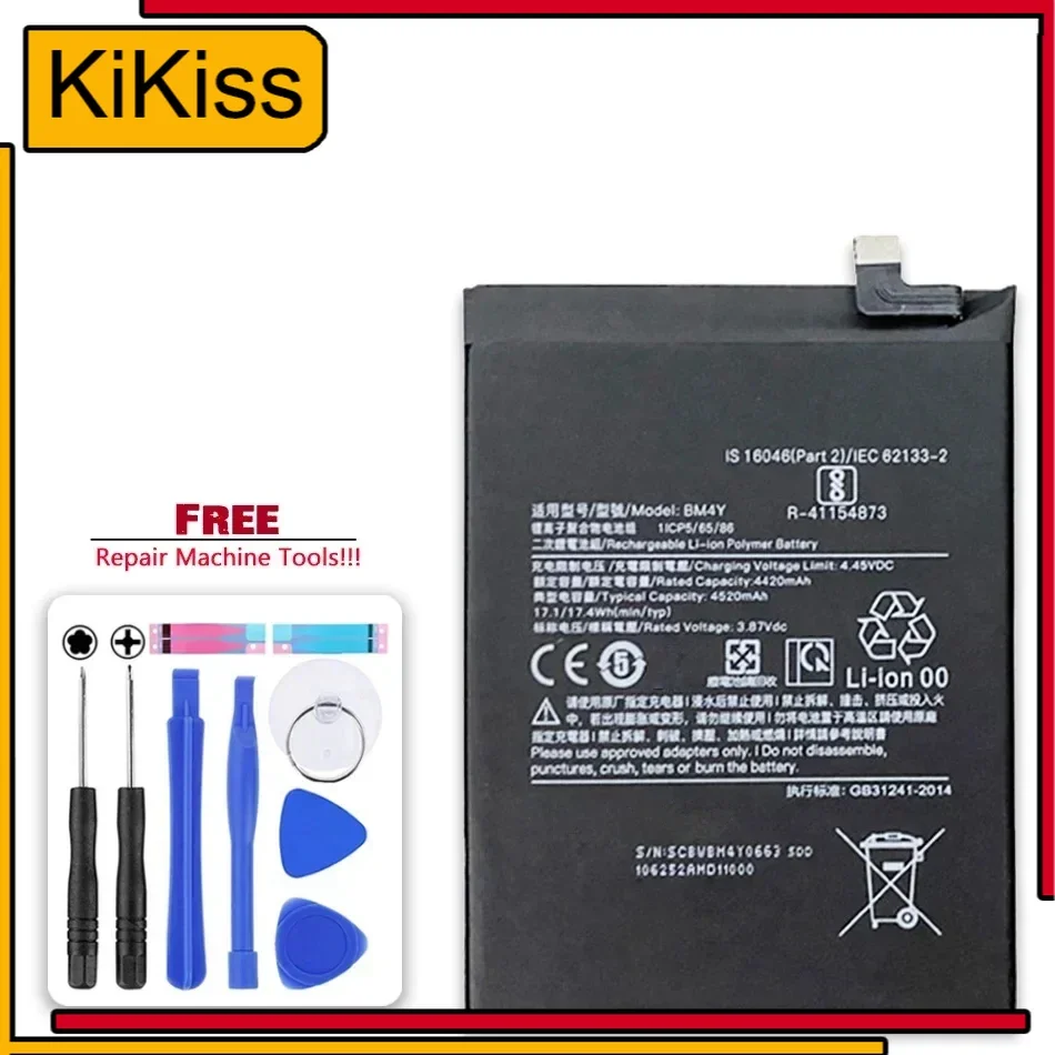 Battery BM4Y 4520Mah Xiaomi Poco F3 For Redmi K40 Pro Mobile Phone Bateira