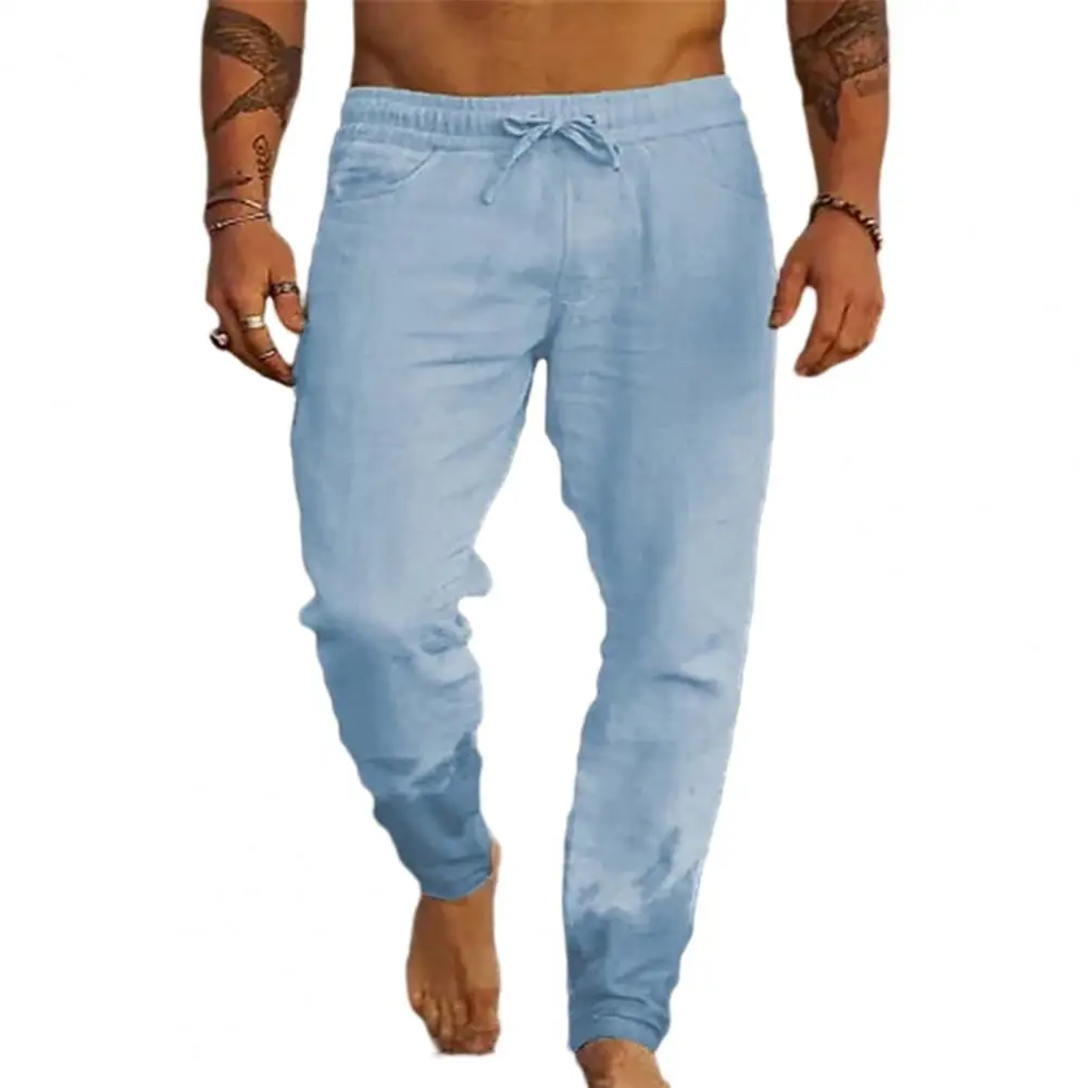 

Men Trousers Ankle Length with Pockets Loose Pants 2023 Spring Summer Sweatpants