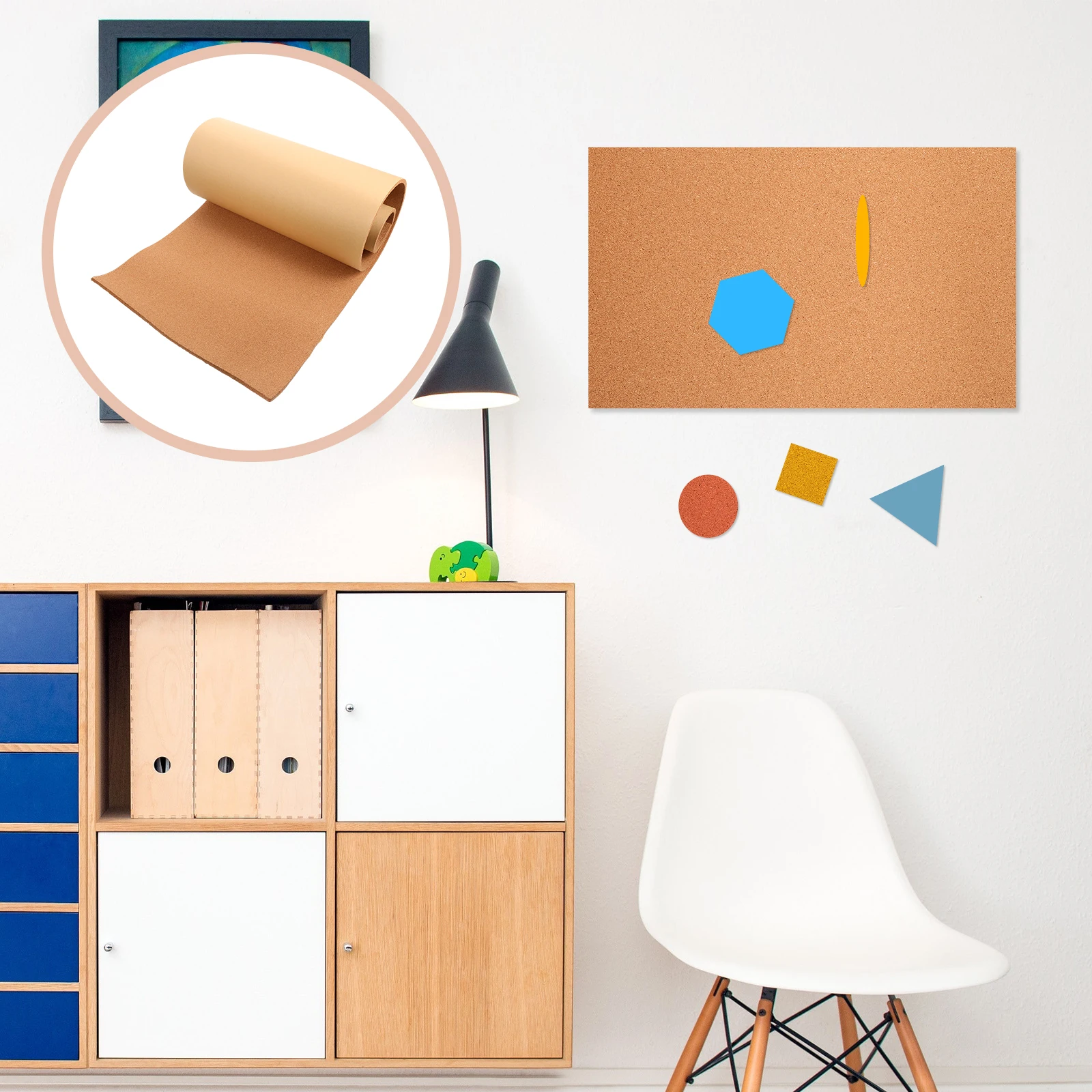 Soft Cork Roll Bulletin Board Family Photo Wall Message Board Notes Background Panel Presentation Supplies Cork Tiles Self