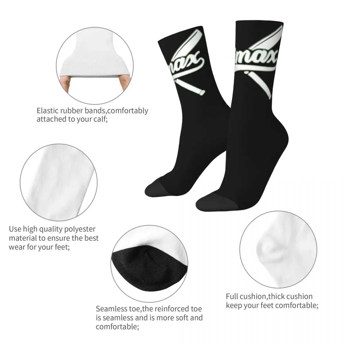 ICRIMAX-Chaussettes Antidérapantes pour Homme, Bas Rétro, Unisexe, Respirant, Skateboard, Graphique, Hiver, Paulberger