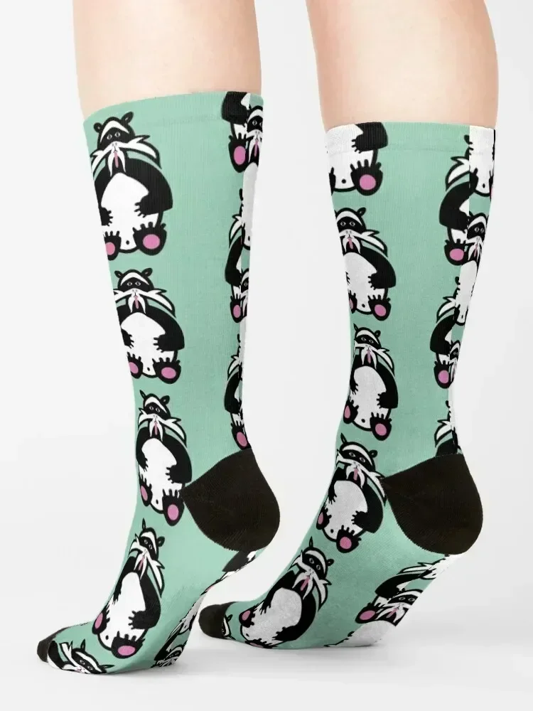 A Panda and a Tamarin Monkey, make the Great Pandarin! Socks floor retro heated Women's Socks Men's