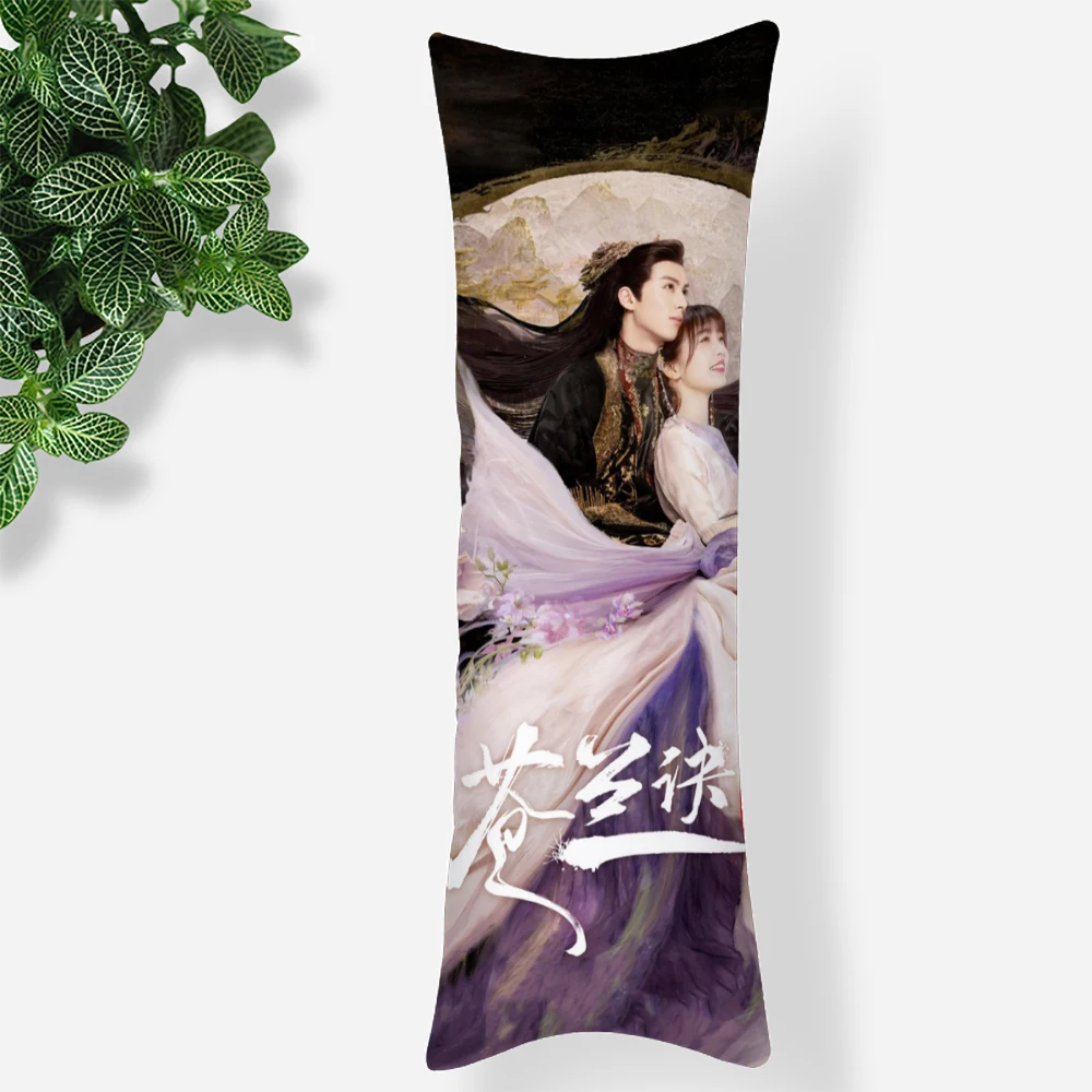 Love Between Fairy and Devil Pillowcase Printed Satin Fabric Pillow Cover Rectangular Zipper Kawaii Body Cover Dropshipping 1.11
