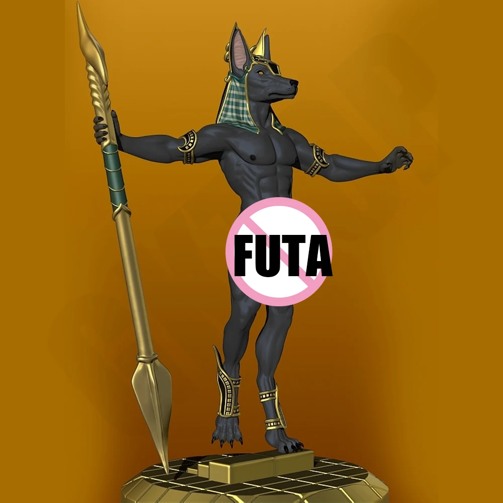 FUTA Sexy Anubis 1/24 Scale Resin Figure Model Kit Rabbit Diorama Unassembled Unpainted Doll 3D Printing DIY Statue Crafts Toy