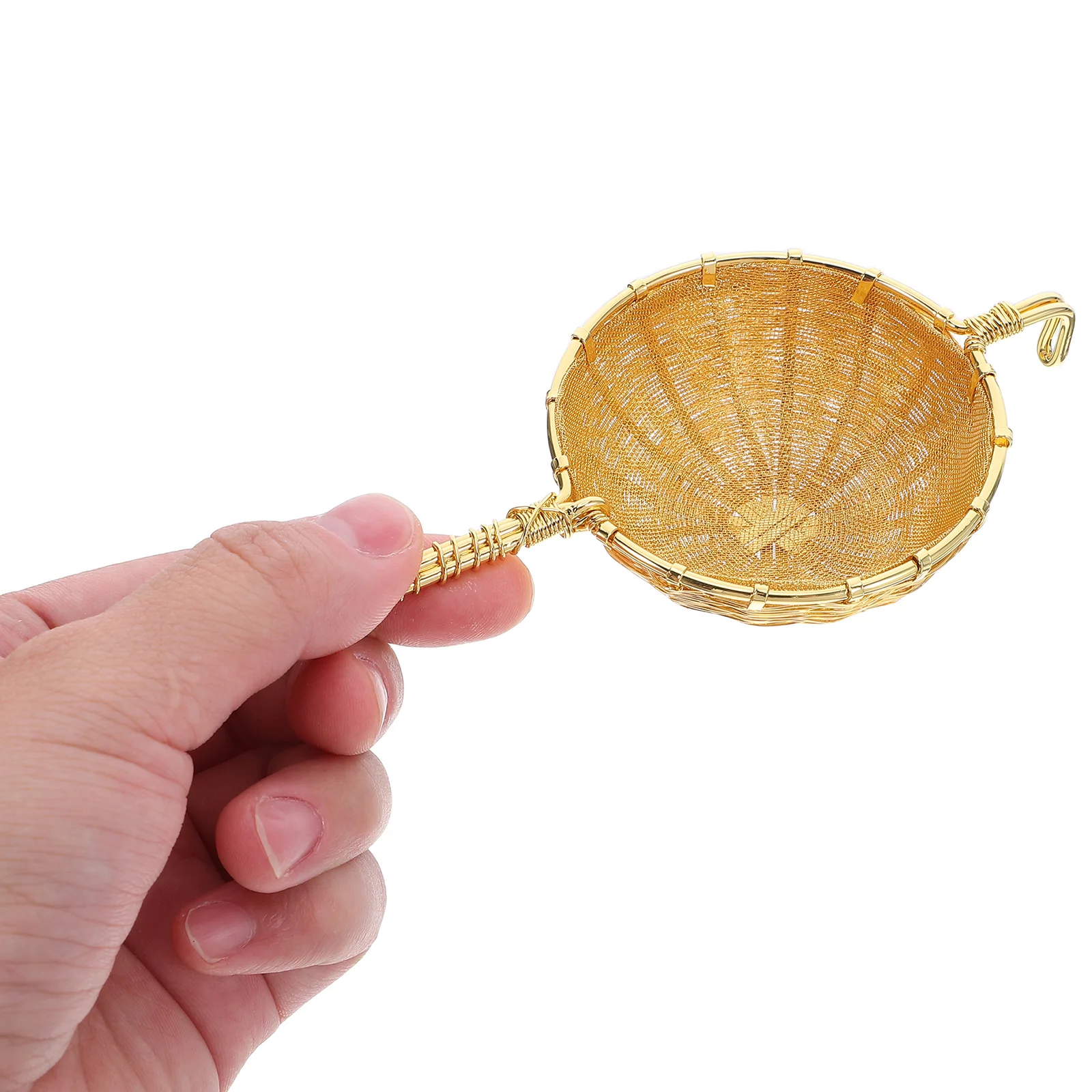 

Элегантный медный фильтр в японском стиле, металлический заварочный фильтр для вкладышей, многоразовый фильтр с мелкой сеткой, фильтр с гладкими остатками