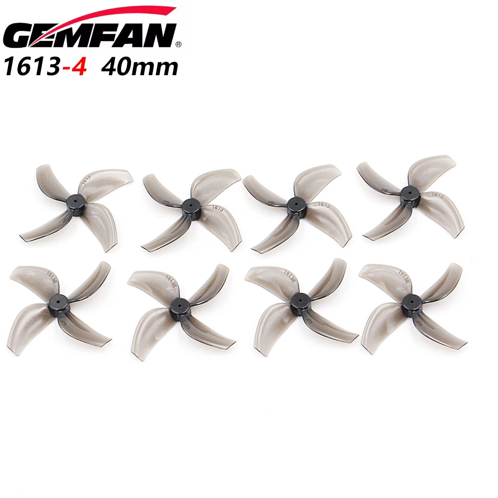Hélice Gemfan 1613-4 40mm à 4 pales, design léger, trou de 1 mm pour mini drone FPV RC Pavo Femto Brushless BWhoop.