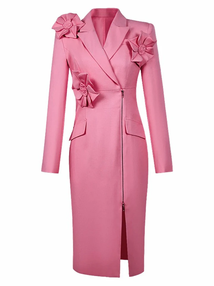 open lace back dress Neon Pink Belted Blazer Mini Dress – Aquarius Brand