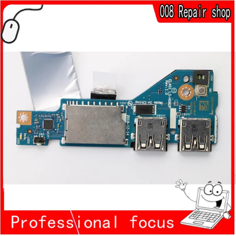 For Lenovo Laptop (ideapad) S540-14IWL/S540-14API/S540-14IWL Touch Adapter Board usb Card Reader Board LS-H082P 5c50s24890