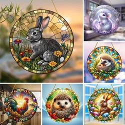 Acrylic Rabbit chicken murine Suncatcher, Vivid Sun Catcher with Detailed Design, for Home, Office, and Holiday Decor