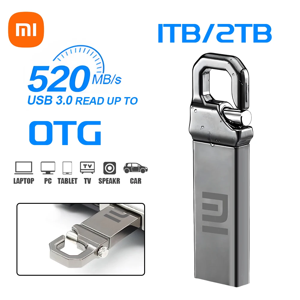 Xiaomi 2TB Pen Drive USB Flash Drive USB 3.0 Fast Type C Memory Stick High Speed Data 512GB Do komputerów Telefon PC Fast Pendrive