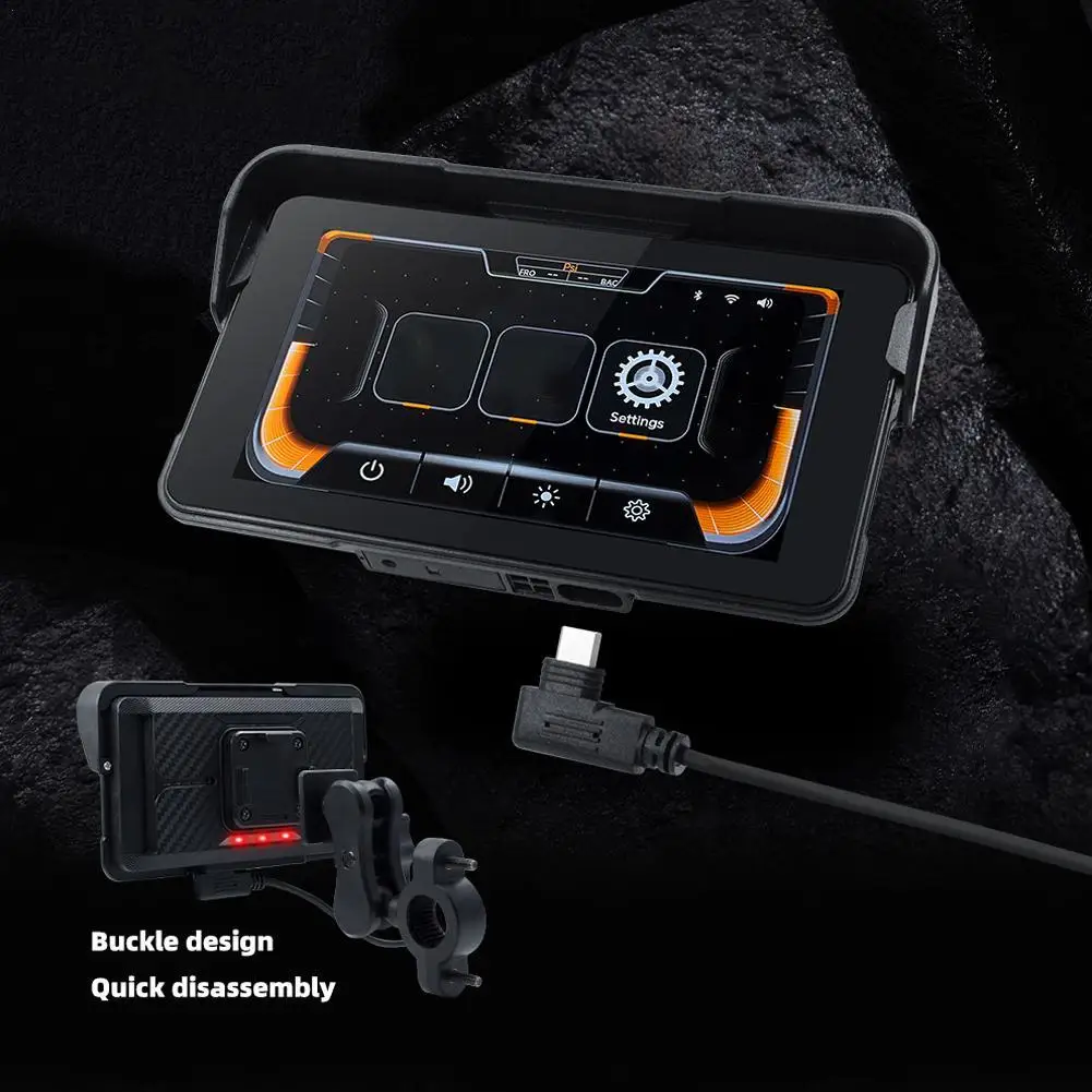 

5-дюймовый мотоциклетный портативный навигационный GPS беспроводной Android Auto IP67 водонепроницаемый сенсорный экран для мотоцикла