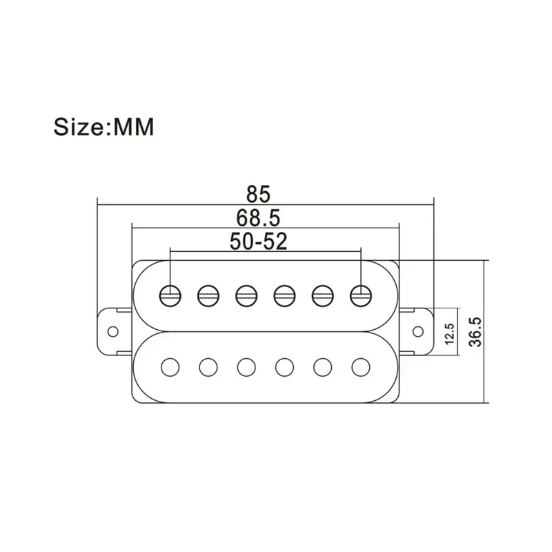 Humbucker Electric Guitar Pickup Coil Splitting Pickup Humbucker Dual Coil Pickup 4 Conduct Cable N-7.5K/B-15K Output Black