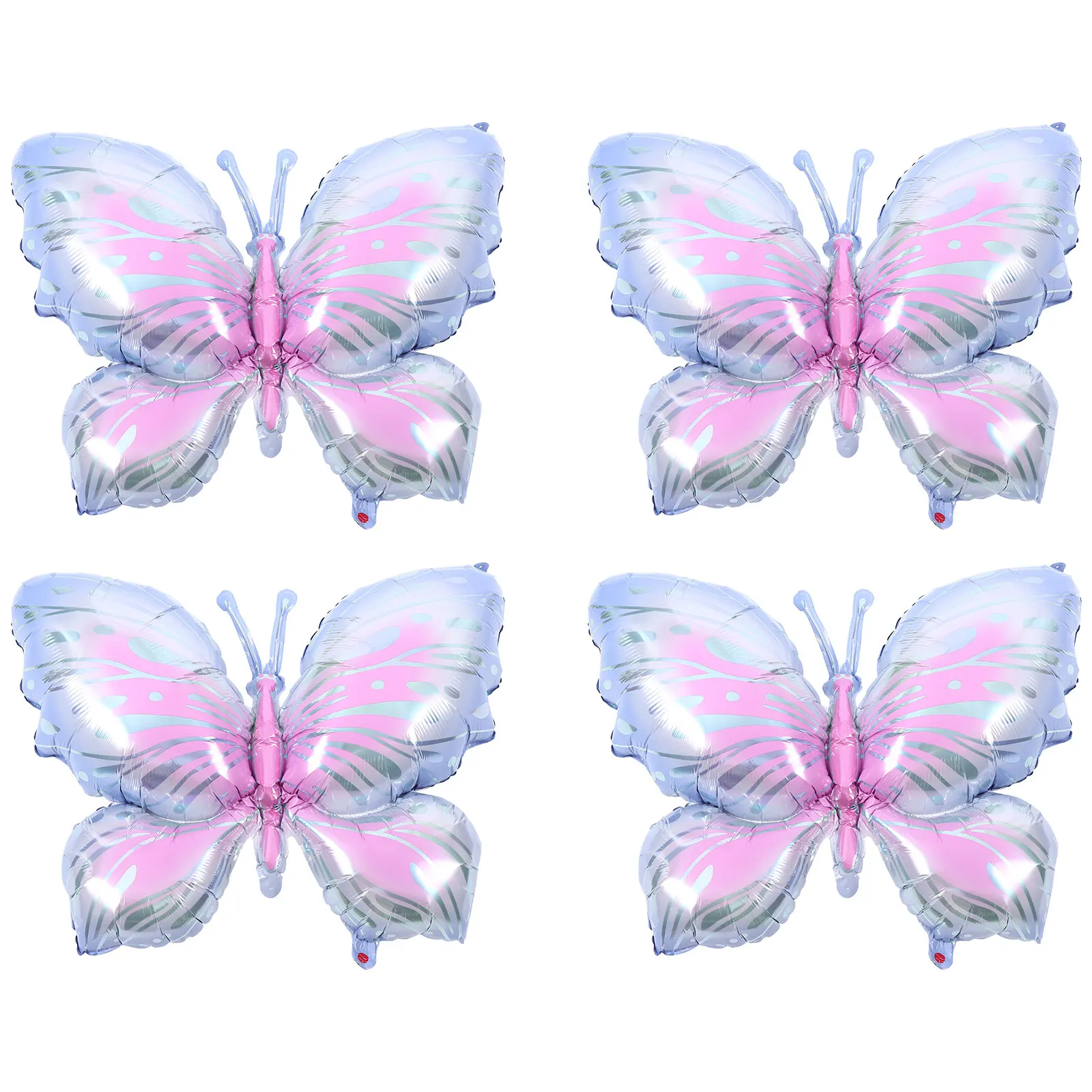 

5pcs Aluminum Foil Butterfly Balloons Decorations for Party Celebration Birthday Photoshoot Props Ice Purple Balloons