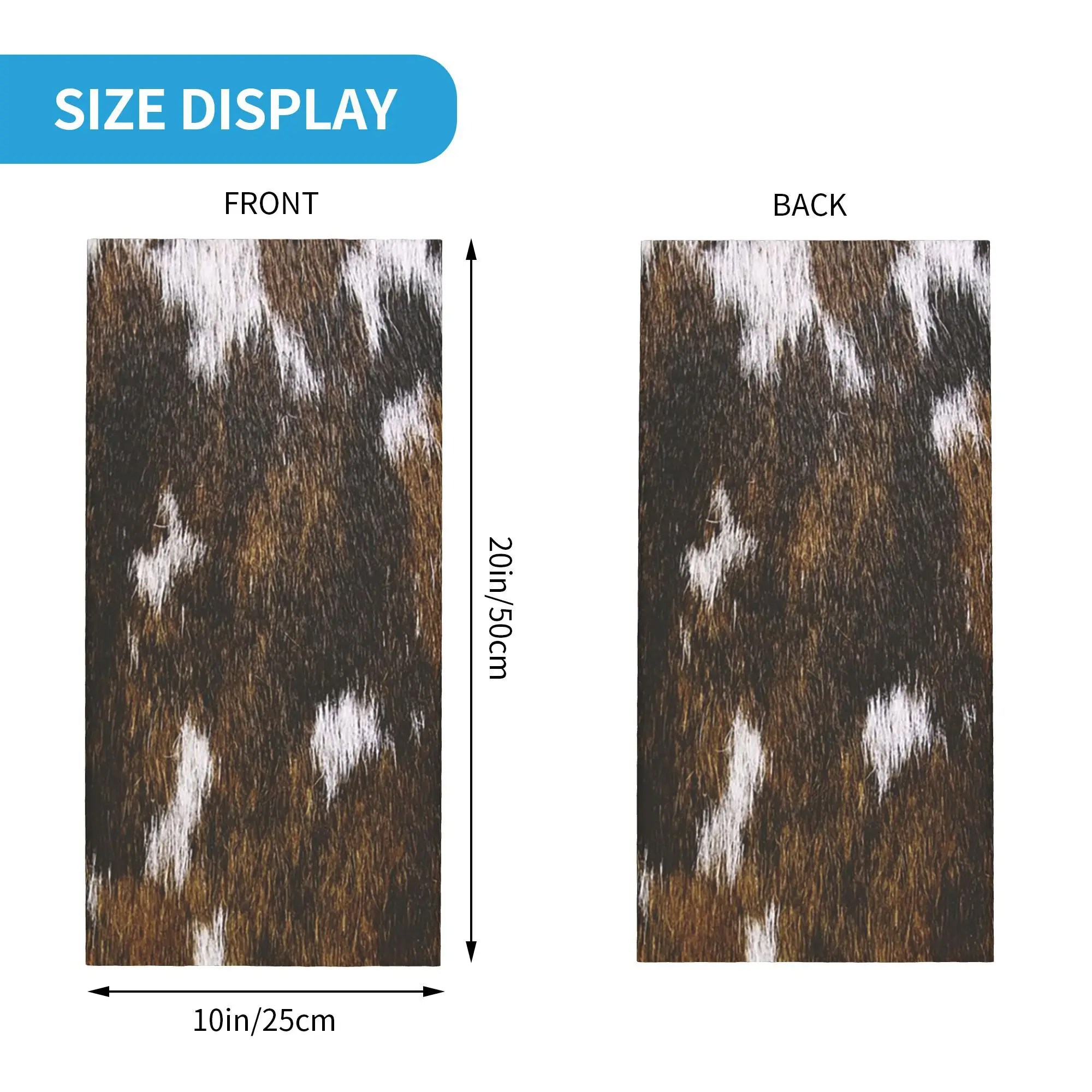 Бандана с принтом дикой коровы (гладкий принт), гетры с принтом, маска, шарф, многофункциональная маска для лица, походная, рыбалка, унисекс, для взрослых, зима