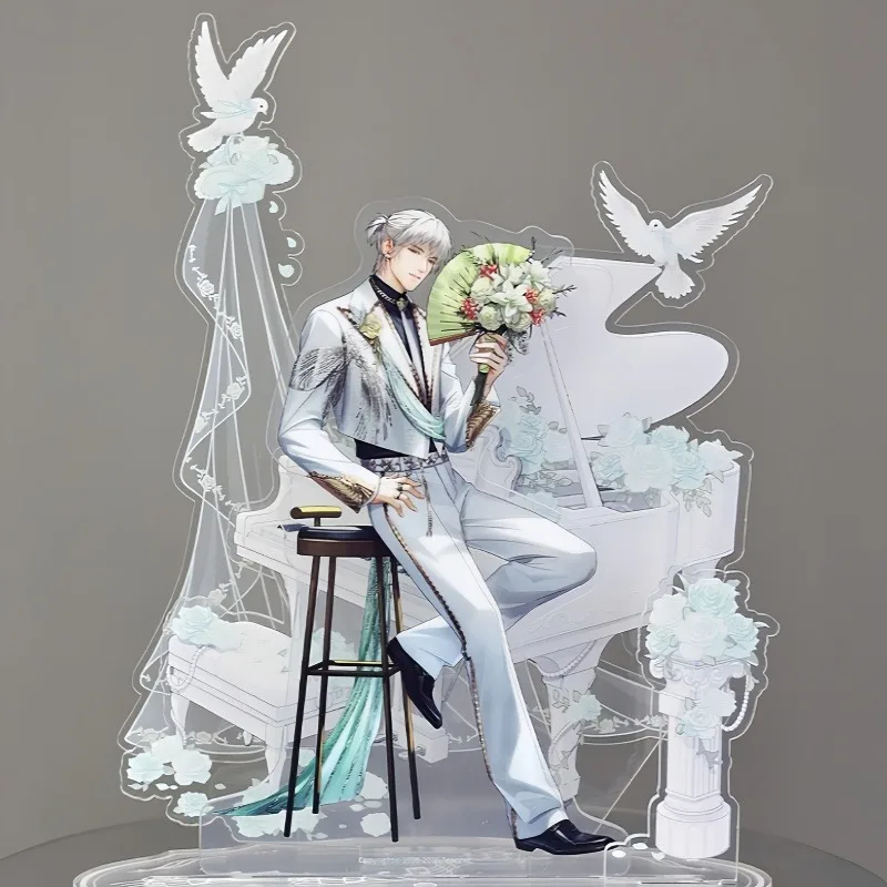 White Dove Prelude Acrylic Scene Standee, Cute Character Display Ornament for Anime Kpop Collectibles Desk Decor & Shooting Prop