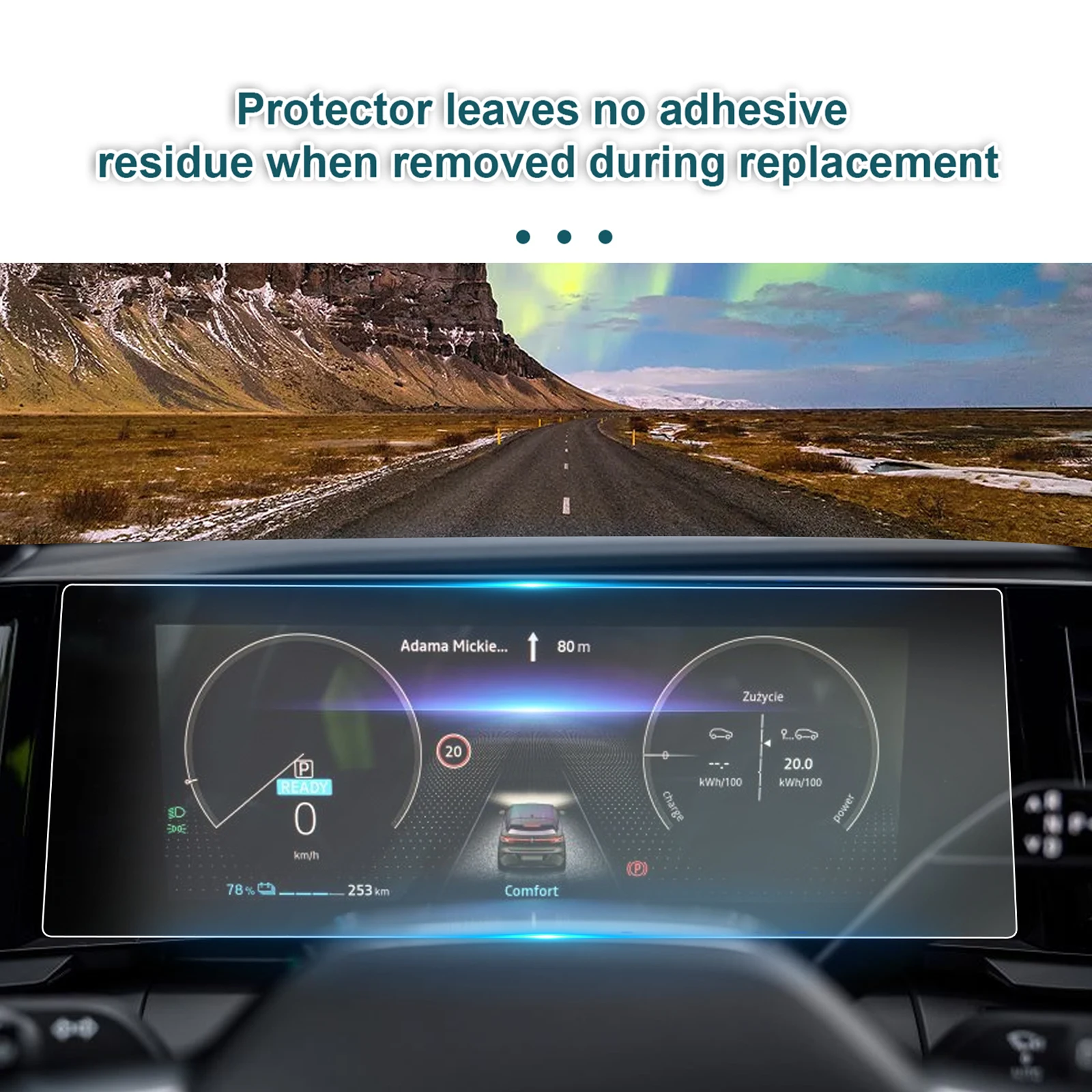LFOTPP Nano-Displayschutzfolie für Renault Megane E-Tech/Austral, Auto-Navigationsinstrument-Display, Renault Megane Zubehör – Detail 8