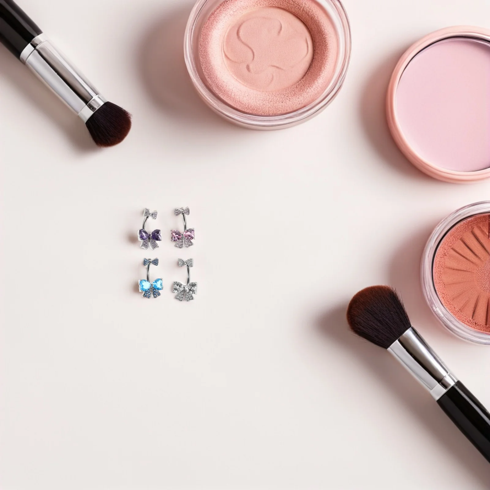 

Titanium Steel Belly Rings Navel Piercing Jewelry Set for Women Fashion Cz Dainty Studs Body Decoration Long Wear