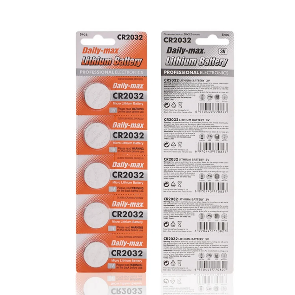 2-30 pieces original CR2032 3V lithium-ion batteries, suitable for car keys, calculators, remote controls, and toy batteries