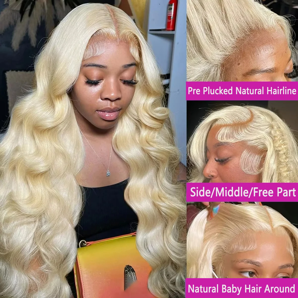Smilegirl HD Transparent 13x6  613 Body Wave Honey Blonde Lace Frontal Human Hair Wig Brazilian 13x4 for Women view 3