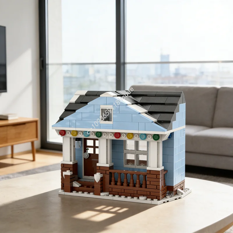 

418pcs MOC Seasonal Christmas Winter Bungalow 4 Model Building Blocks Toys Architecture Christmas Gifts Idea Education Brick