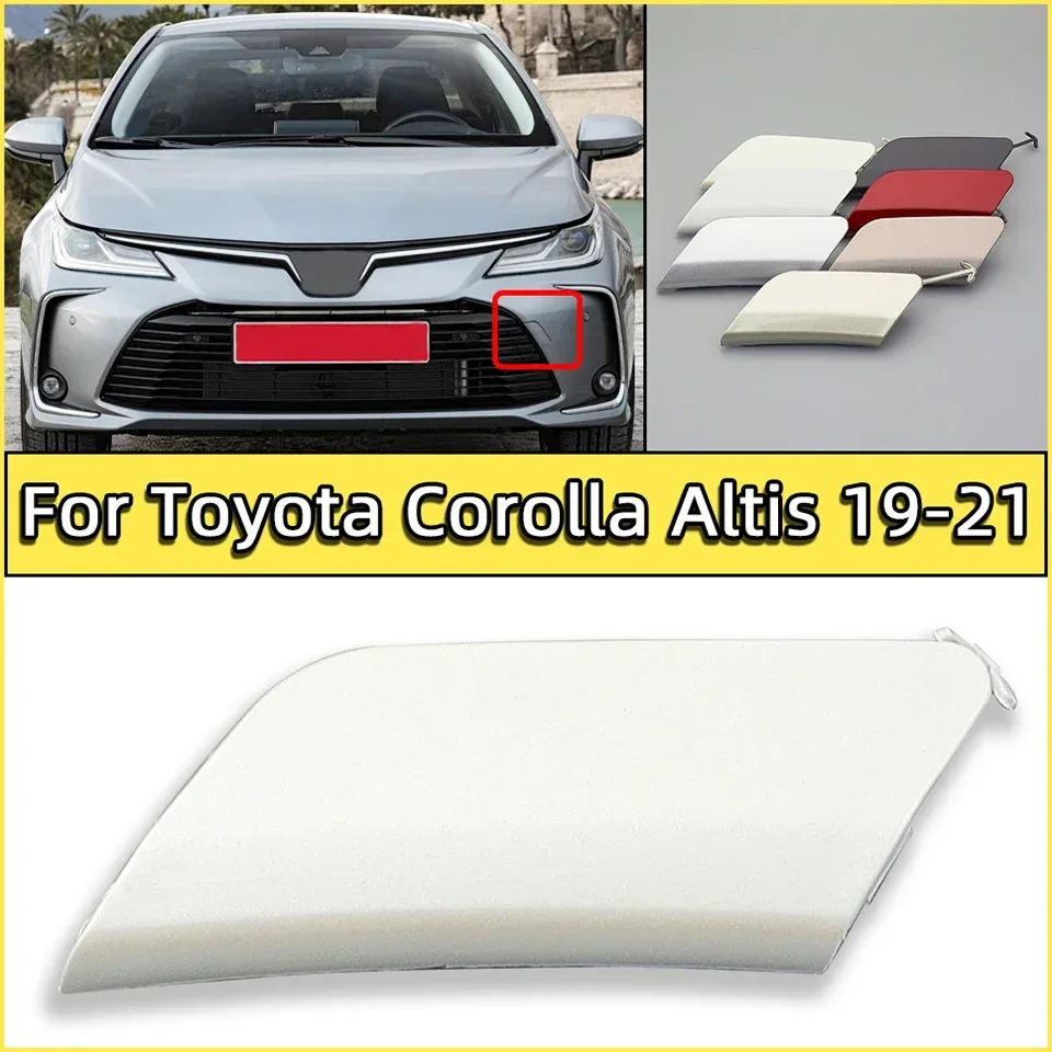 

For Toyota Corolla Altis Sedan 2019 2020 2021 Auto Front Bumper Towing Hook Eye Cover Lid Tow Hook Hauling Trailer Cap Garnish