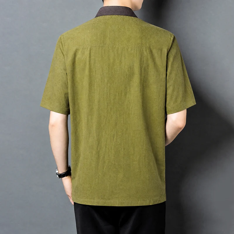 Natural Silk 100% Luxury Shirts For Men Short Sleeve Lightweight Summer High-Quality Smooth Comfortable Casual Camisas De Hombre