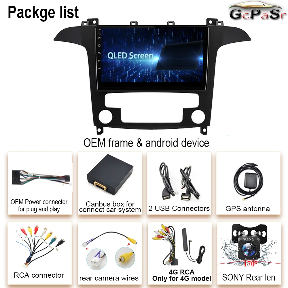 

Qualcomm For Ford S-MAX S MAX 1 2006 - 2015 Android Auto Car Radio Player High-performance Stereo Autoradio GPS Video Navigation