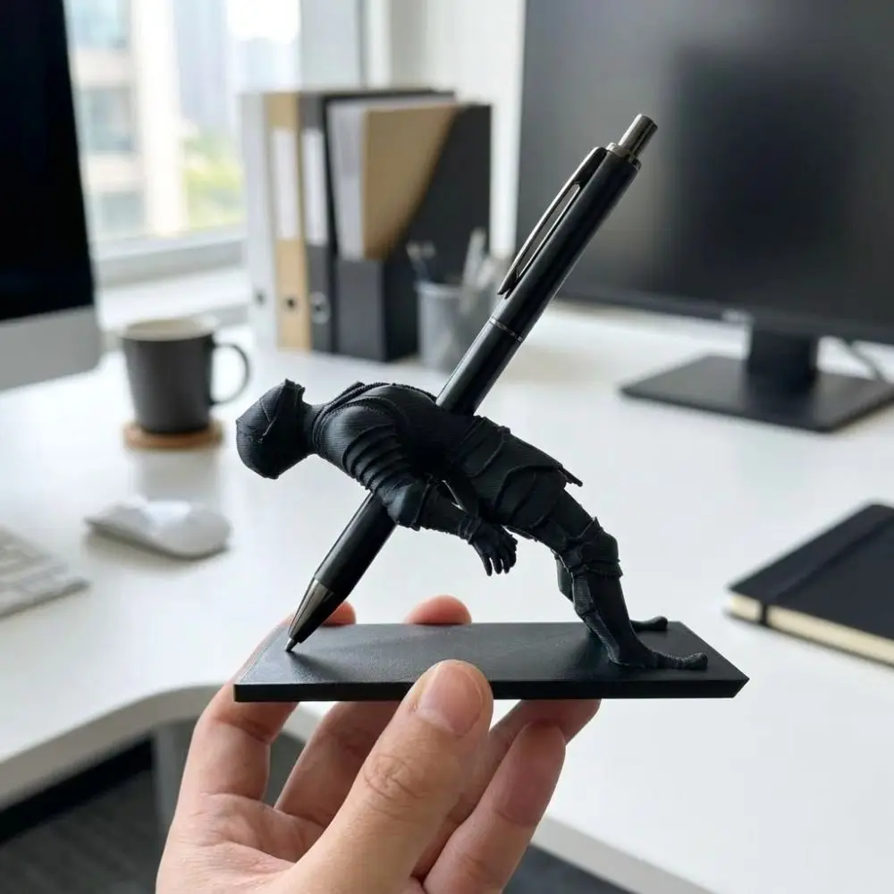 Storage Holder 3D Printed Knight Pen Holder Unique Plastic Warrior Desk Organizer Decorations Pencils Holder Home Decor