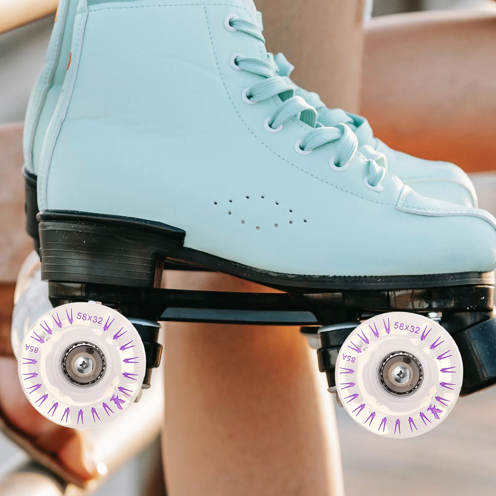 

2Pcs Luminous Roller Skate Wheels LED Light Up Skating Wheels for Quad Skates All Ages Enhanced Balance Stability Outdoor Indoor