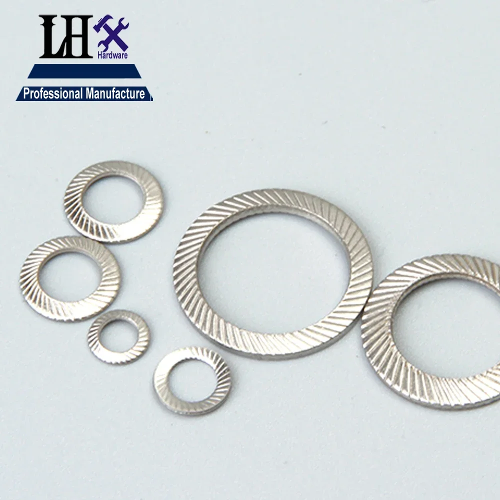 Double-sided Tooth Lock Washer Knurled Washer 304 Stainless Steel Anti-loose Non-slip M3 M4 M5 M6-M20 YP271 c