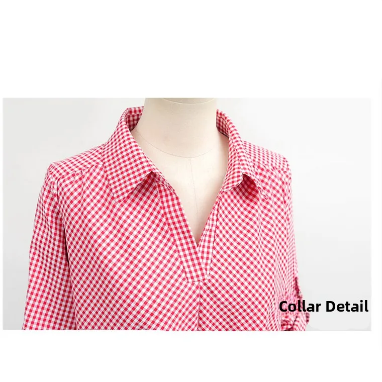 

plus Size Women's Plaid Long Sve irt Slimming Base Layer Top 20 Pou Extra Large Women's Faion irt