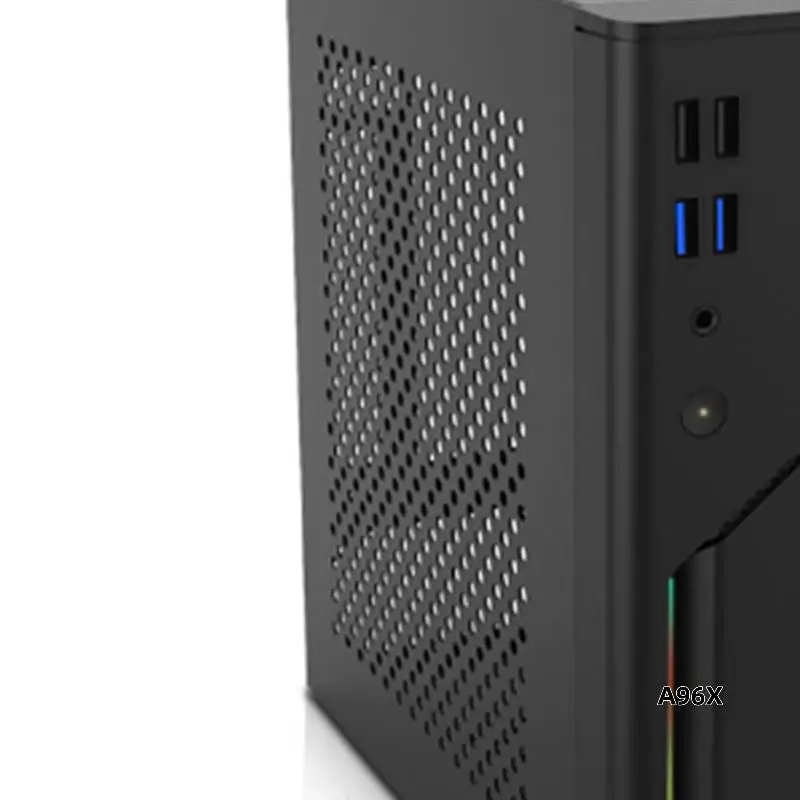 A09R Mini Computer Desktop Empty Chassis 5V ARGB Panel 4USB Support 1U Power Supply Itx Main Board